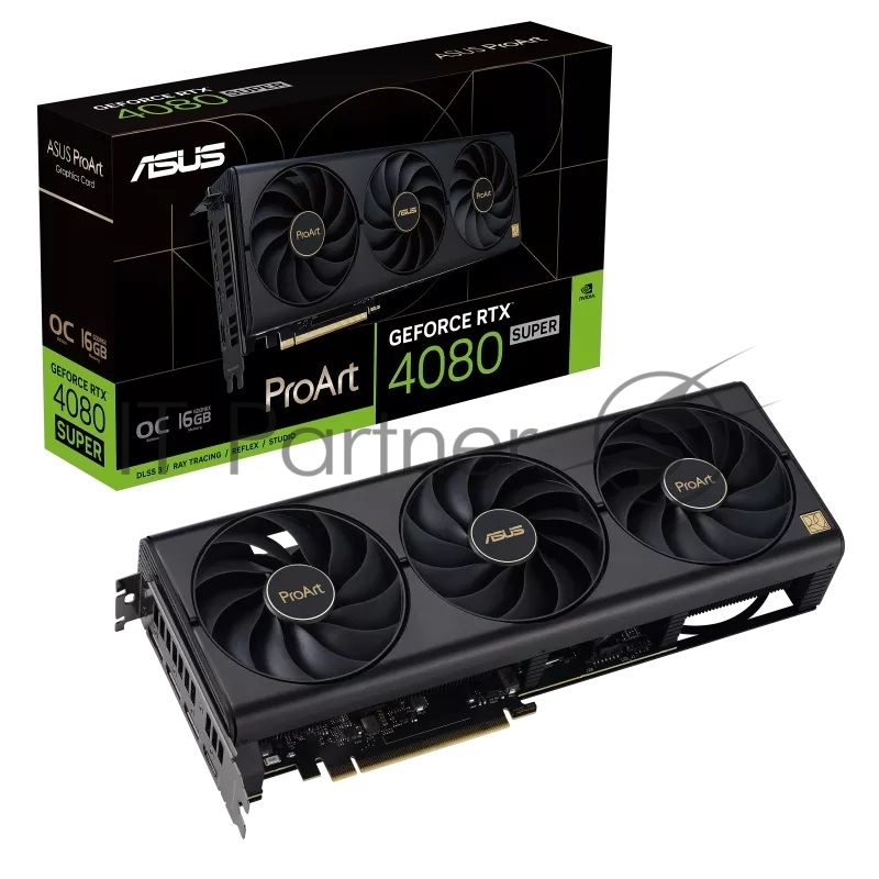 Видеокарта Asus PROART-RTX4080S-O16G NVIDIA GeForce RTX 4080 Super 16Gb 256bit GDDR6X 2610/23000 HDMIx1 DPx3 HDCP Ret