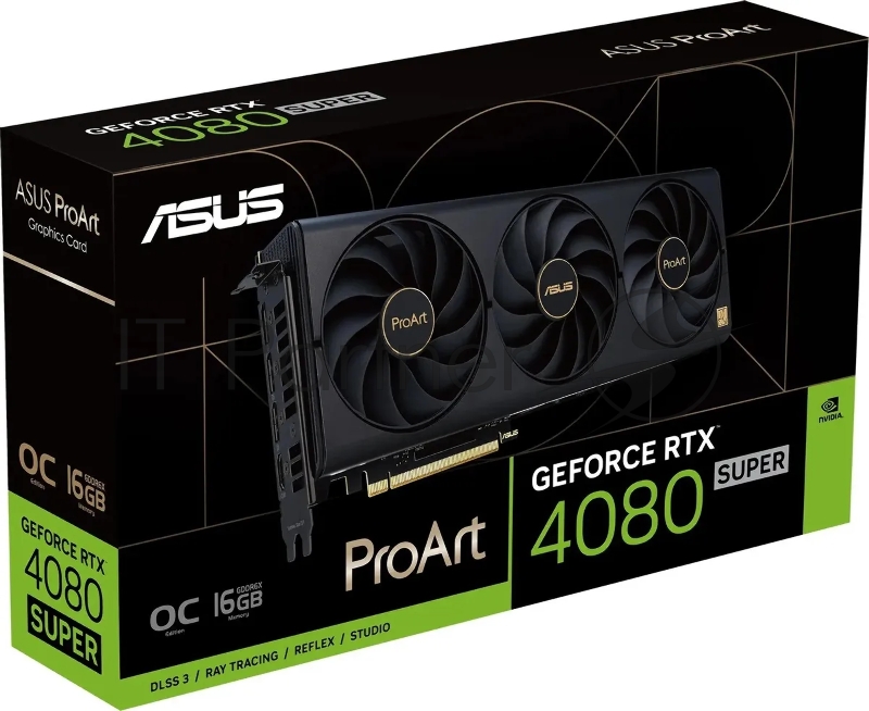 Видеокарта Asus PROART-RTX4080S-O16G NVIDIA GeForce RTX 4080 Super 16Gb 256bit GDDR6X 2610/23000 HDMIx1 DPx3 HDCP Ret