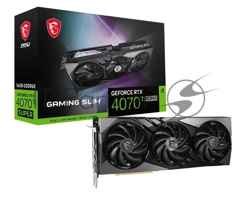 Видеокарта MSI RTX4070Ti SUPER 16G GAMING SLIM RTX 4070TI Super 16Gb 256bit GDDR6X