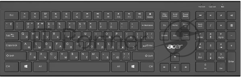 Клавиатура Acer OKR300 черный USB беспроводная (ZL.KBDEE.014)