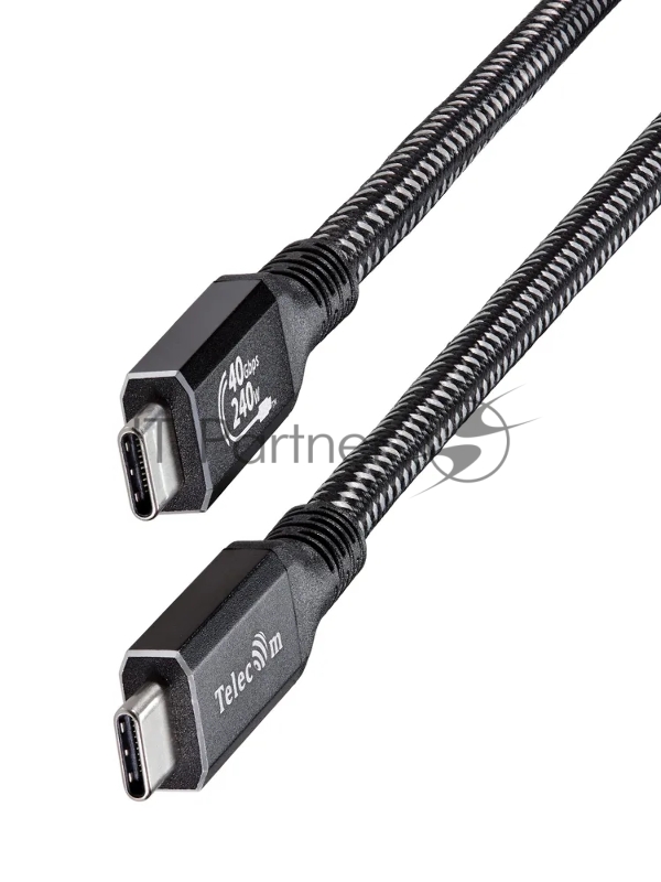 Кабель USB4 TypeCM/CM 8K@30Hz, 40GBps, PD 240W, медь Telecom 2м <TUS840-2M>