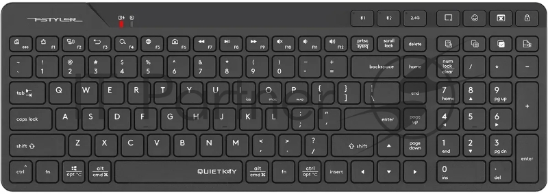 Клавиатура A4Tech Fstyler FBK27C AS черный USB беспроводная BT/Radio slim Multimedia (FBK27C AS)