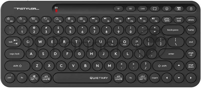 Клавиатура A4Tech Fstyler FBK36C AS черный USB беспроводная BT/Radio slim Multimedia (FBK36C AS)