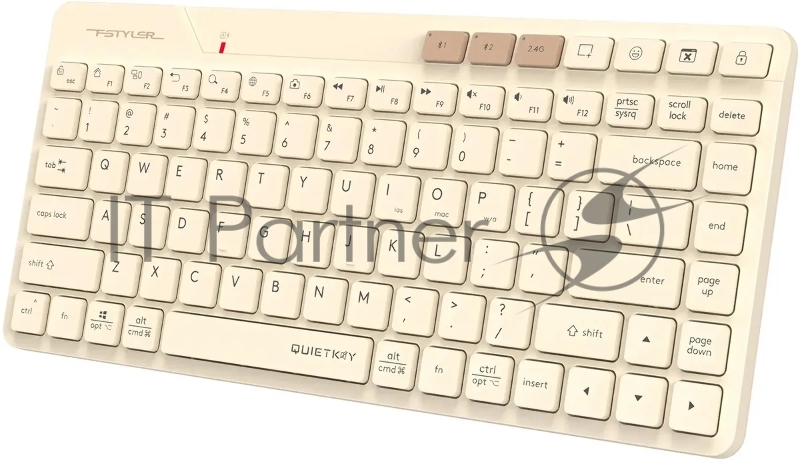 Клавиатура A4Tech Fstyler FBK26C AS бежевый USB беспроводная BT/Radio slim Multimedia (FBK26C AS)