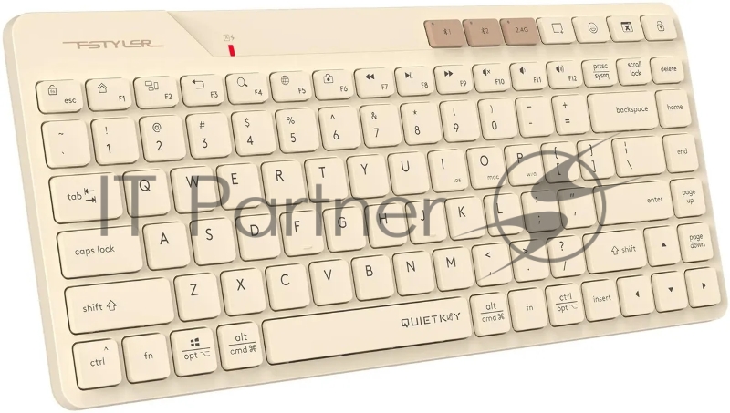 Клавиатура A4Tech Fstyler FBK26C AS бежевый USB беспроводная BT/Radio slim Multimedia (FBK26C AS)