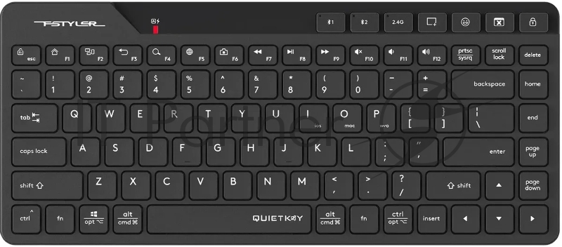 Клавиатура A4Tech Fstyler FBK26C AS черный USB беспроводная BT/Radio slim Multimedia (FBK26C AS)