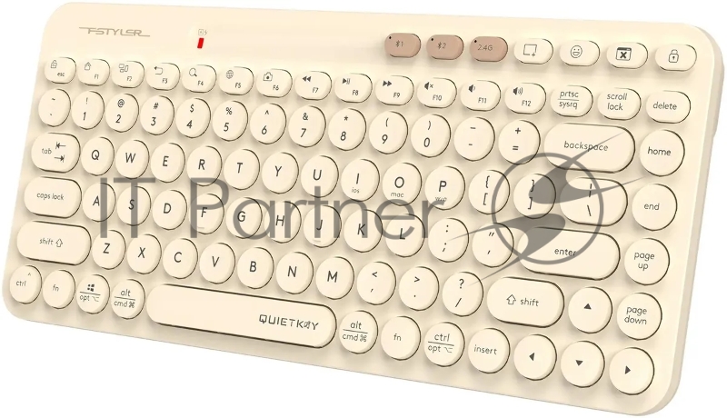 Клавиатура A4Tech Fstyler FBK36C AS бежевый USB беспроводная BT/Radio slim Multimedia (FBK36C AS)