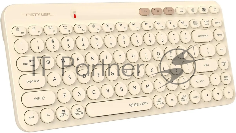 Клавиатура A4Tech Fstyler FBK36C AS бежевый USB беспроводная BT/Radio slim Multimedia (FBK36C AS)