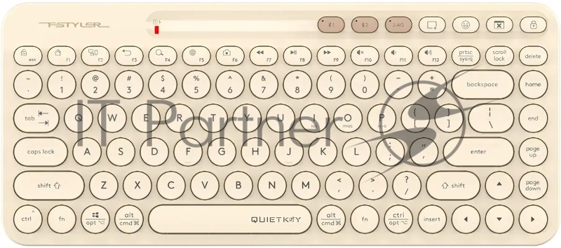 Клавиатура A4Tech Fstyler FBK36C AS бежевый USB беспроводная BT/Radio slim Multimedia (FBK36C AS)