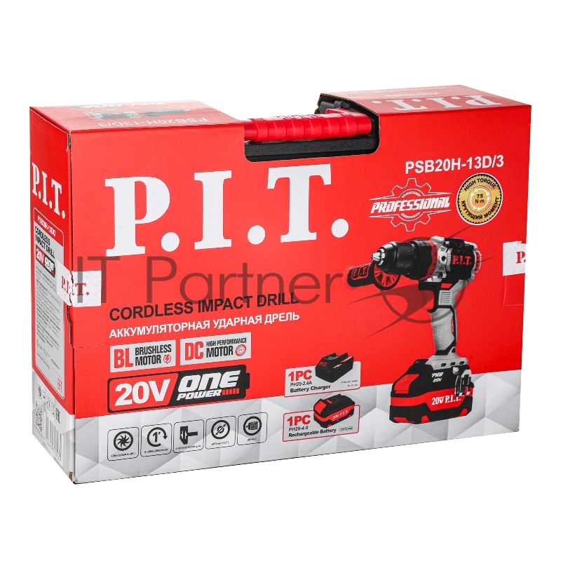 Дрель-шуруповерт P.I.T. PSB20H-13D аккум. патрон:быстрозажимной