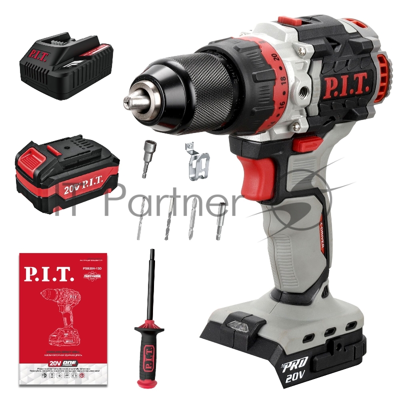 Дрель-шуруповерт P.I.T. PSB20H-13D аккум. патрон:быстрозажимной