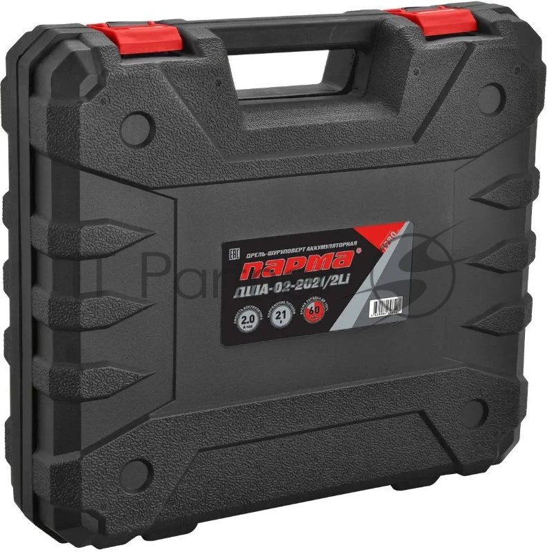 Дрель-шуруповерт Парма ДША-02-2021/2Li аккум. патрон:быстрозажимной (кейс в комплекте) (02.021.00016)