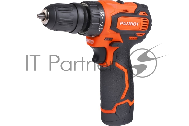Дрель-шуруповерт аккумуляторная PATRIOT BR 368Li, две АКБ Li-Ion, 12В, 2,0 Ач, 45Нм, 2 скорости, кейс, БЕСЩЕТОЧНЫЙ ЭД