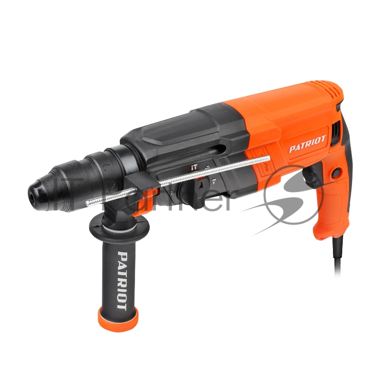 Перфоратор PATRIOT RH 243Q, SDS+, мощность 770 Вт, 2.6 Дж, 3 режима работы, быстросменный патрон QCC, макс.диаметр 24мм, глубиномер, кейс