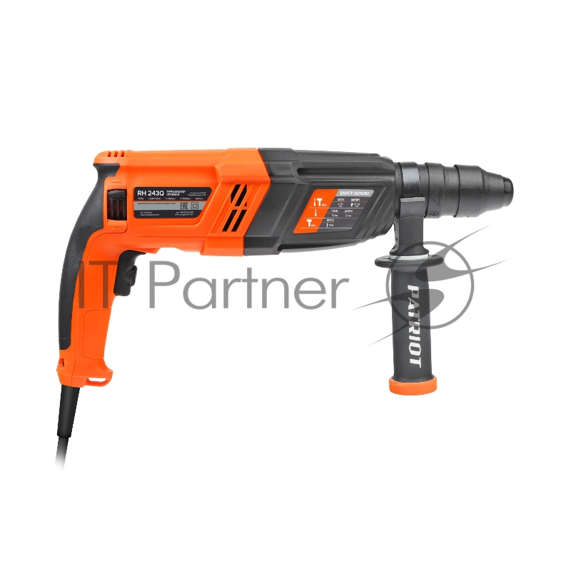 Перфоратор PATRIOT RH 243Q, SDS+, мощность 770 Вт, 2.6 Дж, 3 режима работы, быстросменный патрон QCC, макс.диаметр 24мм, глубиномер, кейс