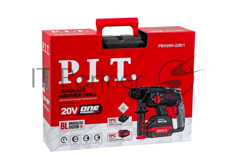 Перфоратор P.I.T. PBH20H-22B/1 патрон:SDS-plus уд.:1.8Дж аккум. (кейс в комплекте)