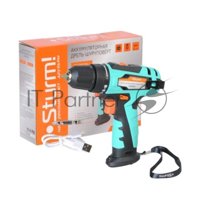 Дрель-шуруповерт Sturm! CD3508U 19Вт аккум. патрон:быстрозажимной