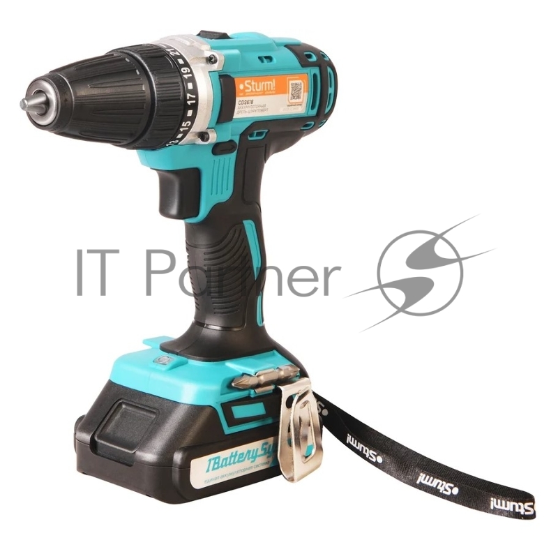 Дрель-шуруповерт Sturm! CD3618+ аккум. патрон:быстрозажимной