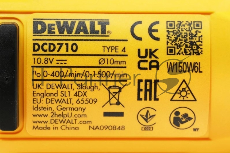 Дрель-шуруповерт DeWalt DCD710D2-QW 180Вт аккум. патрон:быстрозажимной (кейс в комплекте)