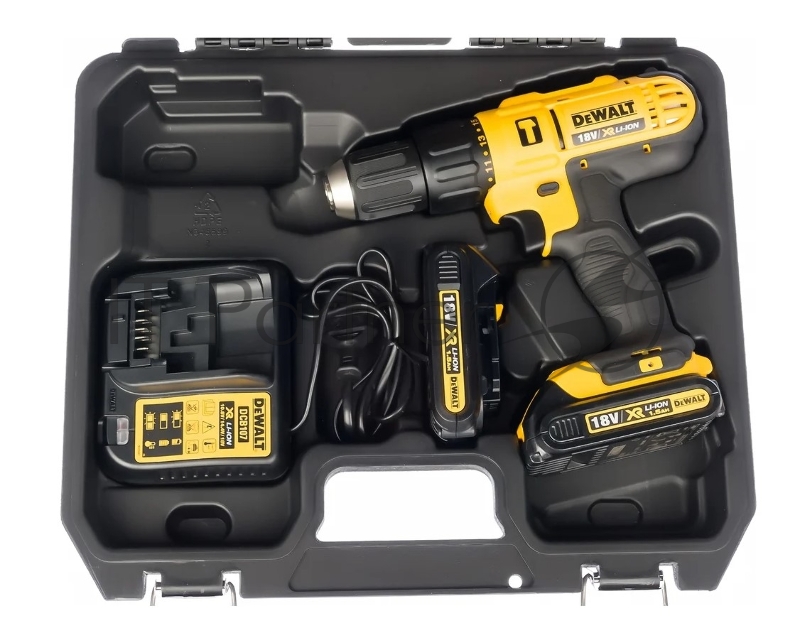 Дрель-шуруповерт DeWalt DCD776S2-ZA 300Вт аккум. патрон:быстрозажимной (кейс в комплекте)