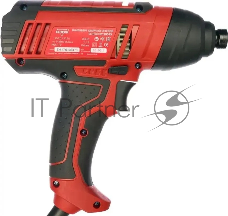 Винтоверт Elitech ВУ 250РЭ (E2201.014.00) 250Вт патрон:шестигр.1/4 (204189)
