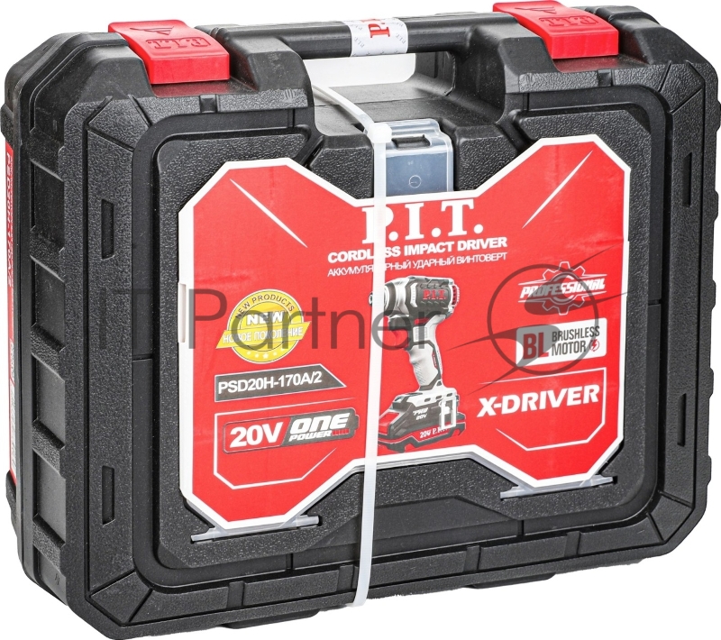 Винтоверт P.I.T. PSD20H-170A/2 аккум. патрон:держатель бит 1/4