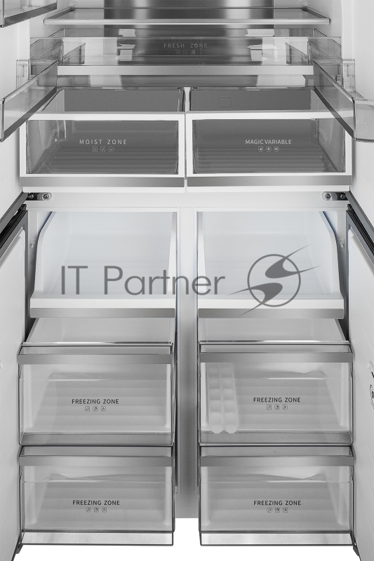 Холодильник WEISSGAUFF WCD 510 INVERTER NO FROST BLACK GLASS