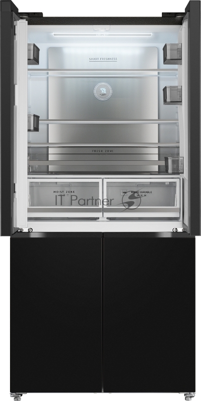 Холодильник WEISSGAUFF WCD 510 INVERTER NO FROST BLACK GLASS