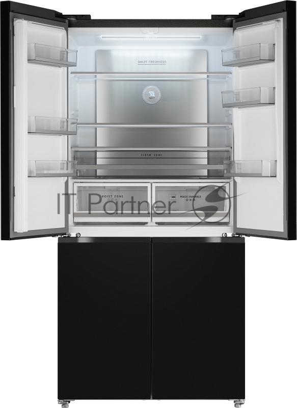 Холодильник WEISSGAUFF WCD 510 INVERTER NO FROST BLACK GLASS