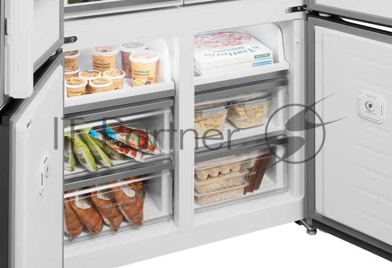 Холодильник WEISSGAUFF WCD 510 INVERTER NO FROST BLACK GLASS