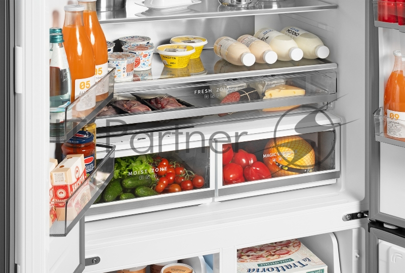 Холодильник WEISSGAUFF WCD 510 INVERTER NO FROST BLACK GLASS