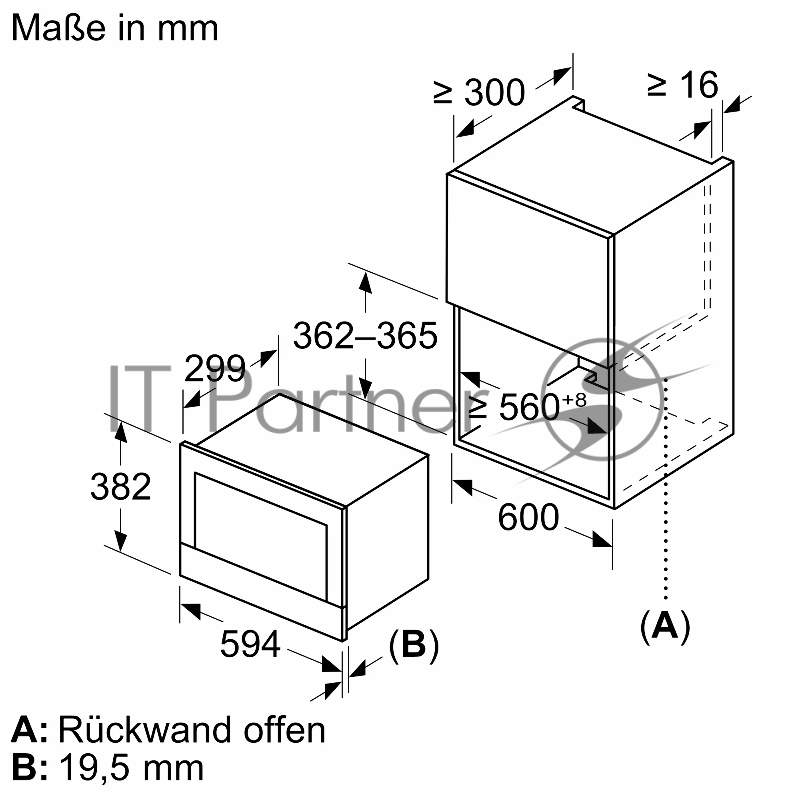 Микроволновая печь Bosch BFL7221W1 21л. 900Вт белый (встраиваемая)