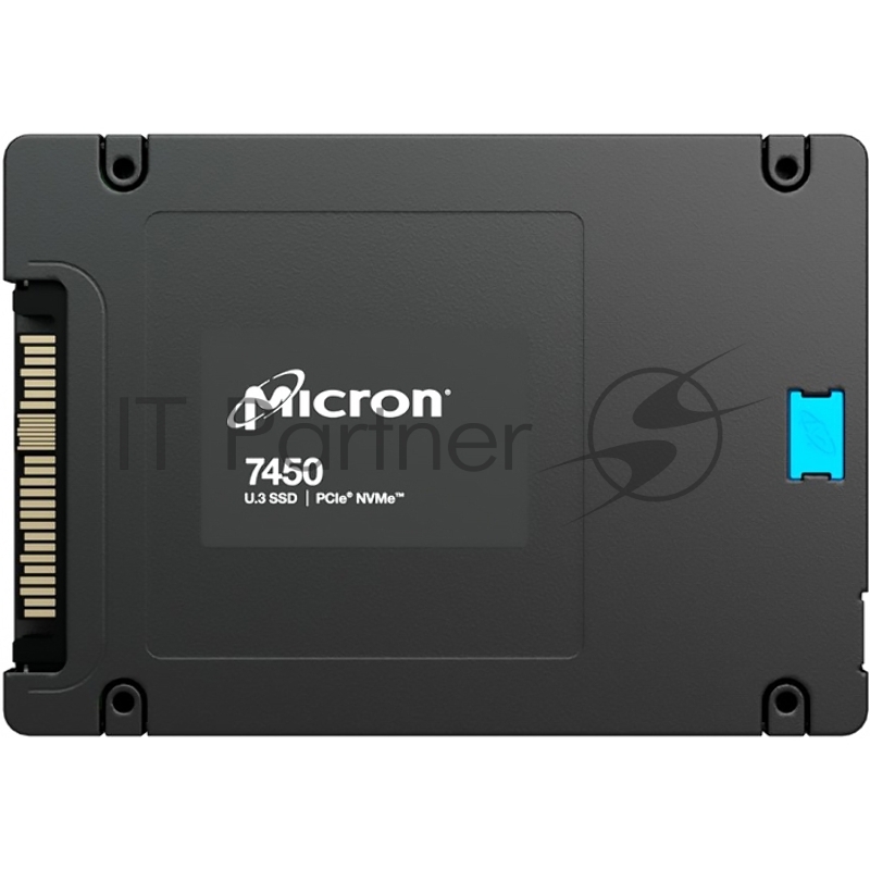 Накопитель Micron SSD 7450 MAX, 6400GB, U.3(2.5 15mm), NVMe, PCIe 4.0 x4, 3D TLC, R/W 6800/5600MB/s, IOPs 1 000 000/400 000, TBW 35000, DWPD 3 (12 мес.)
