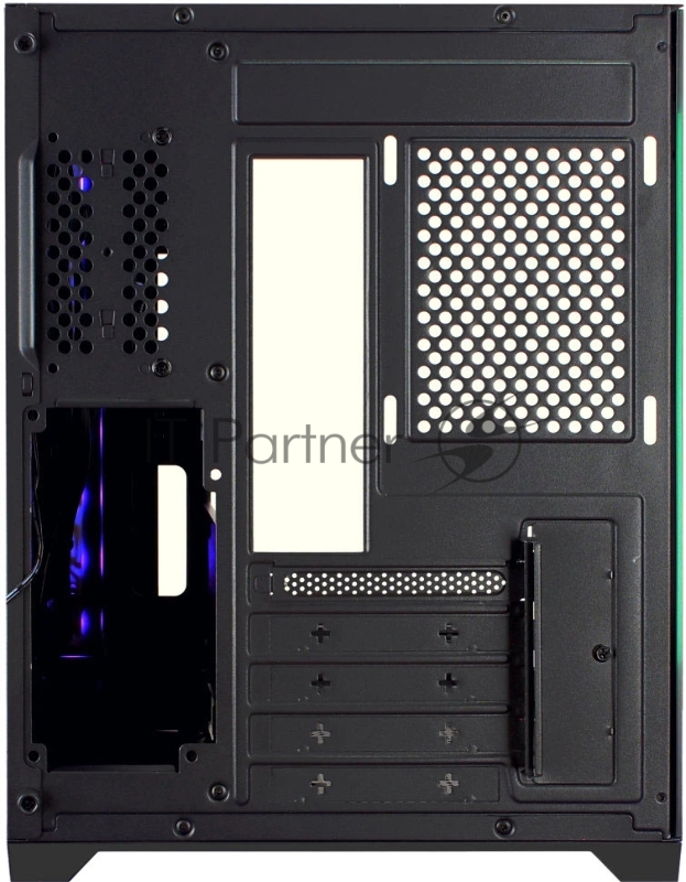 Корпус Ginzzu V320 RGB подсветка, закаленное стекло 1*USB 3.0,1*USB 2.0, AU mATX