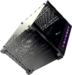 Корпус Ginzzu V320 RGB подсветка, закаленное стекло 1*USB 3.0,1*USB 2.0, AU mATX