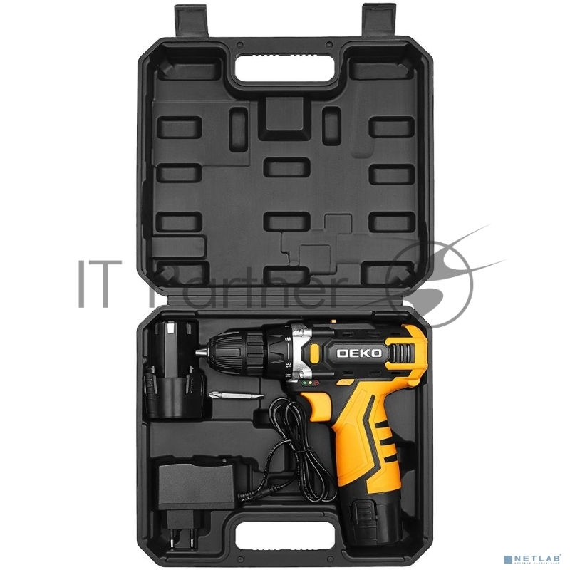 Дрель-шуруповерт Deko DKCD12V 12Вт аккум. патрон:быстрозажимной (кейс в комплекте) (083-1006)