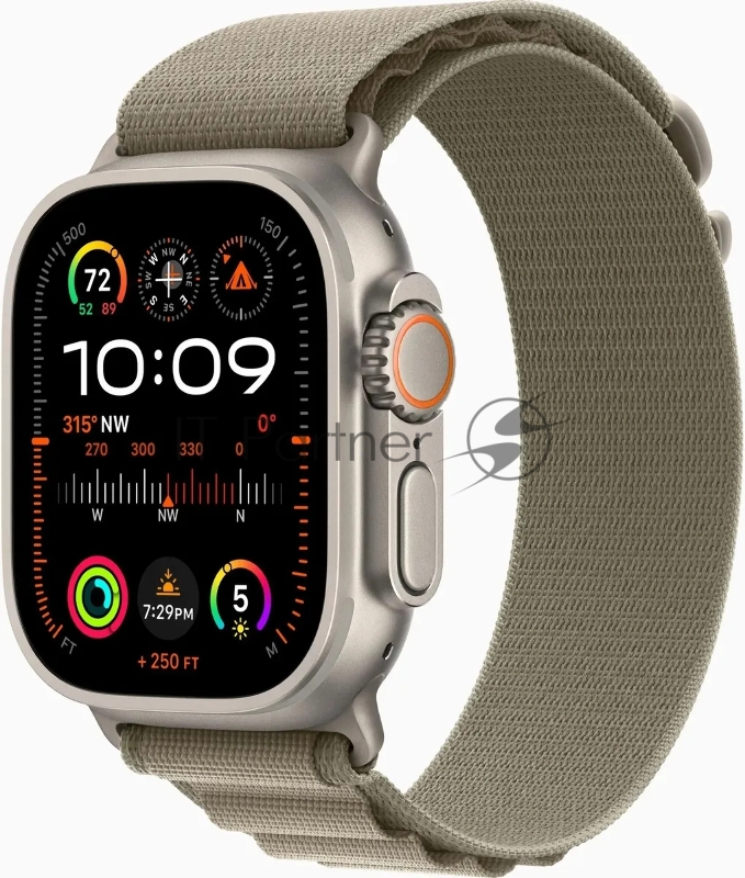Смарт-часы Apple Watch Ultra 2 A2986 49мм OLED корп.титан Alpine loop рем.оливковый разм.брасл.:145-190мм (MREY3LW/A)