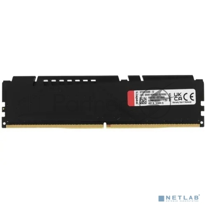 Оперативная память Kingston 32Gb DDR5 5200Mhz DIMM PC41600, FURY Beast Black CL40 (KF552C40BB-32) (retail)