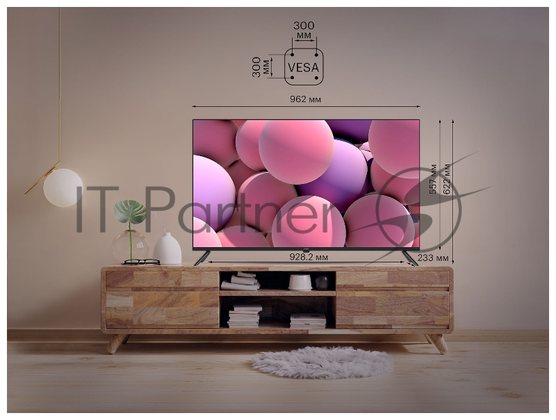 Телевизор LED Kivi 43 43U740NB черный 4K Ultra HD 60Hz DVB-T2 DVB-C WiFi Smart TV