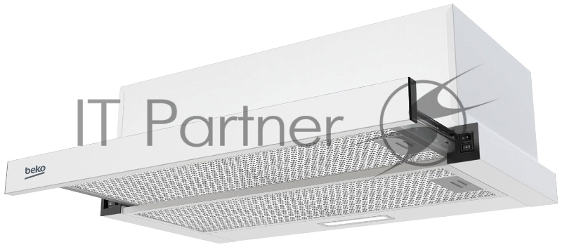 Вытяжка BEKO BHNT613R4CW Производительность 319м3/ч Уровней скорости: 3 жироулавливающий фильтр тип освещения: LED Тип управления - кнопочное, максимальный уровень шума 62дБ Белый