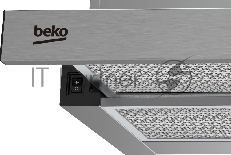 Вытяжка BEKO BHNT613R4CX Производительность 319м3/ч Уровней скорости: 3 жироулавливающий фильтр тип освещения: LED Тип управления - кнопочное, максимальный уровень шума 62дБ Нержавеющая сталь