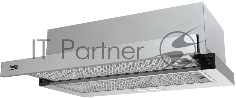 Вытяжка BEKO BHNT613R4CX Производительность 319м3/ч Уровней скорости: 3 жироулавливающий фильтр тип освещения: LED Тип управления - кнопочное, максимальный уровень шума 62дБ Нержавеющая сталь