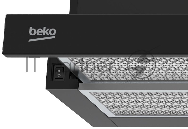 Вытяжка BEKO BHNT613R4CB Производительность 319м3/ч Уровней скорости: 3 жироулавливающий фильтр тип освещения: LED Тип управления - кнопочное, максимальный уровень шума 62дБ Черный