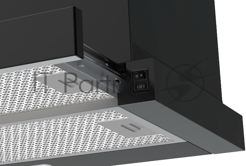 Вытяжка BEKO BHNT613R4CB Производительность 319м3/ч Уровней скорости: 3 жироулавливающий фильтр тип освещения: LED Тип управления - кнопочное, максимальный уровень шума 62дБ Черный