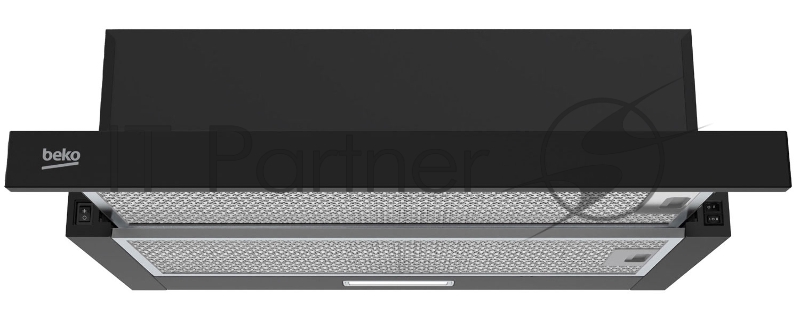 Вытяжка BEKO BHNT613R4CB Производительность 319м3/ч Уровней скорости: 3 жироулавливающий фильтр тип освещения: LED Тип управления - кнопочное, максимальный уровень шума 62дБ Черный