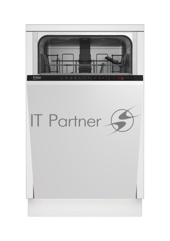 Встраиваемая посудомоечная машина BEKO BDIS1W961 45 СМ 9 комплектов посуды, 5 программ мойки, уровень шума 55 дБ, стандартный мотор, частичная защита от протечек Overflow Safety, функция Таблетка, половинная загрузка, кнопочное управление -