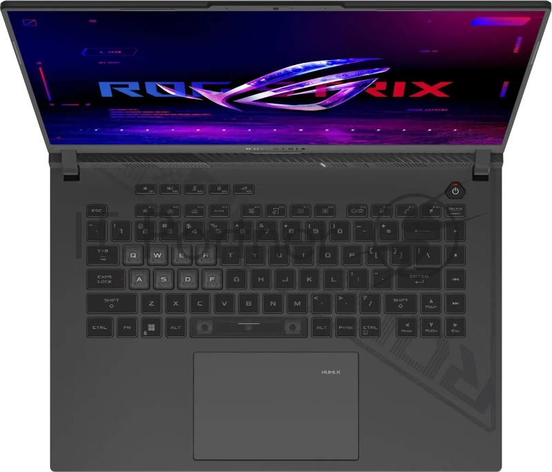 Ноутбук Asus ROG Strix G16 G614JI-N4413 Core i7 13650HX 32Gb SSD1Tb NVIDIA GeForce RTX4070 8Gb 16 IPS WQXGA (2560x1600) noOS grey WiFi BT Cam (90NR0D41-M00VN0)