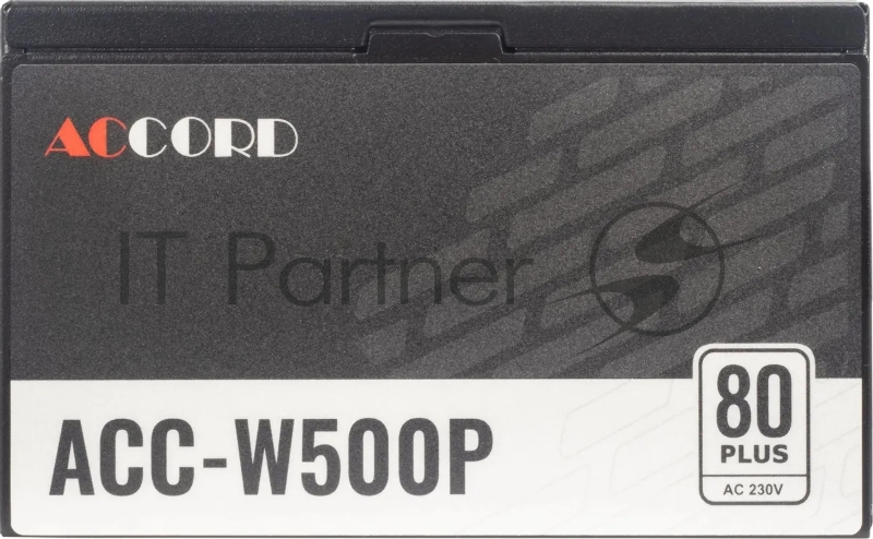 Блок питания Accord ATX 500W ACC-W500P 80 PLUS WHITE (20+4pin) 120mm fan 6xSATA