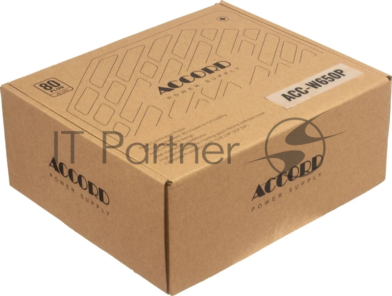 Блок питания Accord ATX 650W ACC-W650P 80 PLUS WHITE (20+4pin) 120mm fan 6xSATA RTL