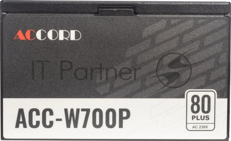 Блок питания Accord ATX 700W ACC-W700P 80 PLUS WHITE (20+4pin) 120mm fan 6xSATA RTL